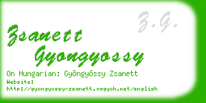 zsanett gyongyossy business card