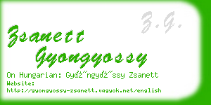 zsanett gyongyossy business card